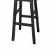 Set of 2 Wooden Back less Bar Stool - Black Image 4 thumbnail