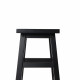 Set of 2 Wooden Back less Bar Stool - Black Image 5 thumbnail