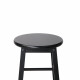 Set of 2 Beech Wood Backless Bar Stool - Black Image 3 thumbnail
