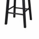 Set of 2 Beech Wood Backless Bar Stool - Black Image 4 thumbnail