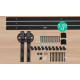2.44m Classic Sliding Barn Single Door Track Kit Image 4 thumbnail
