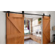 3M Antique Classic Double Sliding Barn Door Hardware Track Roller Kit Image 1 thumbnail