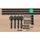 3M Antique Classic Double Sliding Barn Door Hardware Track Roller Kit Image 4 thumbnail