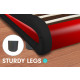 Queen Size Faux Leather Curved Bed Frame - Red Image 6 thumbnail