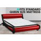 Queen Size Faux Leather Curved Bed Frame - Red Image 7 thumbnail