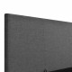 Double Size Fabric and Wood Bed Frame Headborad - Grey Image 6 thumbnail