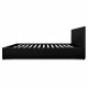 Queen Size PU Leather and Wood Bed Frame Headborad - Black Image 4 thumbnail