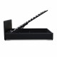 Queen Size PU Leather and Wood Bed Frame Headborad - Black Image 5 thumbnail