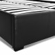 Queen Size PU Leather and Wood Bed Frame Headborad - Black Image 7 thumbnail