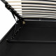Queen Size PU Leather and Wood Bed Frame Headborad - Black Image 8 thumbnail