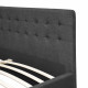 Double Size Fabric Bed Frame Headboard with Drawers - Charcoal Image 7 thumbnail