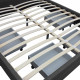 Double Size Fabric Bed Frame Headboard with Drawers - Charcoal Image 8 thumbnail