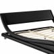 Queen Size PU Leather Bed Frame - Black Image 3 thumbnail