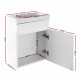Bathroom Vanity Ceramic Basin Sink Cabinet Wall Hung White Image 1 thumbnail