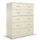 Sarantino Tallboy Dresser 6 Chest of Drawers Storage Cabinet 85x39.5x105cm thumbnail