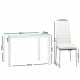 5 Piece Dining Table Chair Set - White Image 1 thumbnail