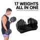2x 40kg Powertrain Home Gym Adjustable Dumbbells Image 6 thumbnail