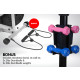5-in-1 Powertrain Elliptical Cross Trainer & Spin Bike with Dumbbell Set Image 6 thumbnail