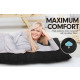 Adjustable Cushioned Floor Gaming Lounge Chair 174 x 56 x 15cm - Black Image 7 thumbnail