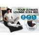 Adjustable Cushioned Floor Gaming Lounge Chair 174 x 56 x 15cm - Black Image 5 thumbnail