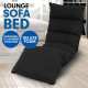 Adjustable Cushioned Floor Gaming Lounge Chair 174 x 56 x 15cm - Black Image 1 thumbnail