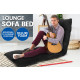 Adjustable Cushioned Floor Gaming Lounge Chair 174 x 56 x 15cm - Black Image 2 thumbnail
