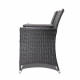 2 Seater Outdoor Wicker Rattan Furniture Bench - Black Image 4 thumbnail