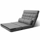 Lounge Sofa Bed Double Floor Folding Fabric Grey Image 2 thumbnail