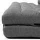 Lounge Sofa Bed Double Floor Folding Fabric Grey Image 4 thumbnail