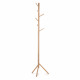 Wooden Clothes Stand with 6 Hooks - Beige Image 1 thumbnail