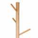 Wooden Clothes Stand with 6 Hooks - Beige Image 2 thumbnail