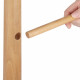 Wooden Clothes Stand with 6 Hooks - Beige Image 5 thumbnail
