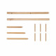 Wooden Clothes Stand with 6 Hooks - Beige Image 7 thumbnail