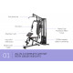 Powertrain Multi Station Home Gym with 45kg Weights & Preacher Curl Pad Image 3 thumbnail