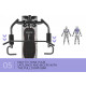 Powertrain Multi Station Home Gym with 45kg Weights & Preacher Curl Pad Image 7 thumbnail