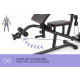 Powertrain Multi Station Home Gym with 45kg Weights & Preacher Curl Pad Image 8 thumbnail