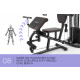 Powertrain Multi Station Home Gym with 45kg Weights & Preacher Curl Pad Image 10 thumbnail