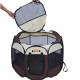 Portable Pet Playpen With Collapsible Bowl In Brown 62