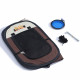 Portable Pet Playpen With Collapsible Bowl In Brown 62
