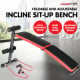 Incline sit-up bench with Resistance Bands Image 4 thumbnail