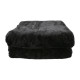 Laura Hill 600GSM Double-Sided Black Queen Size Faux Mink Blanket Image 3 thumbnail