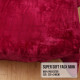 Laura Hill 600GSM Double-Sided Wine Red Queen Size Faux Fur Mink Blanket Image 3 thumbnail