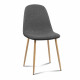 4x Adamas Fabric Dining Chairs - Dark Grey Image 1 thumbnail