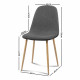 4x Adamas Fabric Dining Chairs - Dark Grey Image 1 thumbnail
