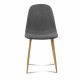 4x Adamas Fabric Dining Chairs - Dark Grey Image 2 thumbnail