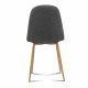 4x Adamas Fabric Dining Chairs - Dark Grey Image 4 thumbnail