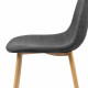 4x Adamas Fabric Dining Chairs - Dark Grey Image 5 thumbnail
