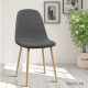 4x Adamas Fabric Dining Chairs - Dark Grey Image 7 thumbnail