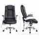 8 Point PU Leather Massage Chair - Black Image 1 thumbnail