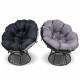 Gardeon Papasan Chair and Side Table - Black Image 5 thumbnail